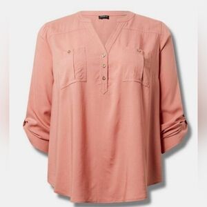 NWT Torrid Harper Long Sleeve Blouse
